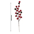 thumbnail image 2 of Christmas Picks Floral Picks Artificial Red Berry Stems Branches Fake Christmas Tree Picks Xmas Valenintes Wreath Crafts Decorations 1PACK, 2 of 5