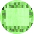 thumbnail image 1 of Ahgly Company Indoor Round Solid Green Modern Area Rugs, 4' Round, 1 of 1