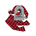 thumbnail image 2 of Xdegoge Christmas Family Pajamas Matching Sets 2 Piece Raglan Long Sleeve Graphic Tops and Pants Set Holiday Party Xmas Outfits Christmas Couple Pajamas Pijamas De Mujer Navidad, 2 of 5