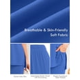 thumbnail image 5 of SHOWMALL Plus Size Travel Outfits for Women 2 Piece Lounge Set Comfy Airport Wear Short Sleeve Top & Pants Royal Blue 3X, 5 of 9