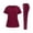 Wine #006, variant on Scrub Sets for Women Jogger Pants with Drawstring & Stretch V-Neck Top & Nursing Uniforms Set with Pockets 2XL