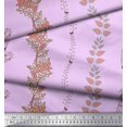 thumbnail image 2 of Soimoi Poly Georgette Fabric Bird,Cage & Floral Artistic Printed Fabric 1 Yard 52 Inch Wide, 2 of 3