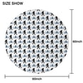 thumbnail image 6 of White Bigfoot and Pine Tree Pattern Round Tablecloth 60"x60",Wrinkle Wipeable Table Cloth for Kitchen Dining Room Picnic Patio Party, 6 of 6