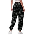 thumbnail image 4 of enyan Women's Cinch Bottom Sweatpants Athletic Joggers Lounge Pants with Pockets Womens Christmas Pants Black,XXXL, 4 of 6