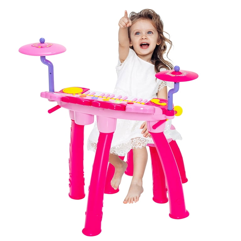 Costway 24 Key Kids Musical Toy, Toddler DJ Piano Keyboard Drum