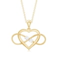 thumbnail image 2 of Rosec Jewels Natural Diamond Heart and Infinity Necklace for Women - with Chain - HI-SI Quality - Ready to Gift for Valentines, 14K Yellow Gold, 2 of 8