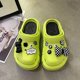 thumbnail image 1 of Zuecos con ventilación para mujer, sandalias con plataforma, zapatillas de exterior, toboganes de playa, calzado de verano de marca, 2023 qym unisex, 1 of 2