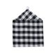 thumbnail image 4 of Funda para silla de Navidad para comedor, cubierta trasera para silla de celosía en blanco y negro, adorno de mesa, decoración reutilizable para compromiso de boda, 4 of 8