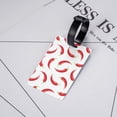 thumbnail image 5 of Luggage Tags for Suitcases, Chili Pepper Leather Bag Luggage Tags ID Label Tags Privacy Protection Travel Bag Labels, 5 of 6