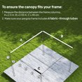 thumbnail image 4 of Outsunny 8.2' x 8.4' Pergola Canopy Top Only, Fit 10' x 10' Frame, Cream, 4 of 10