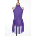 thumbnail image 3 of ZDHoor Kids Girls Sequins Ballerina Leotard Sleeveless Ballroom Jazz Modern Dance Costume Purple 10, 3 of 7