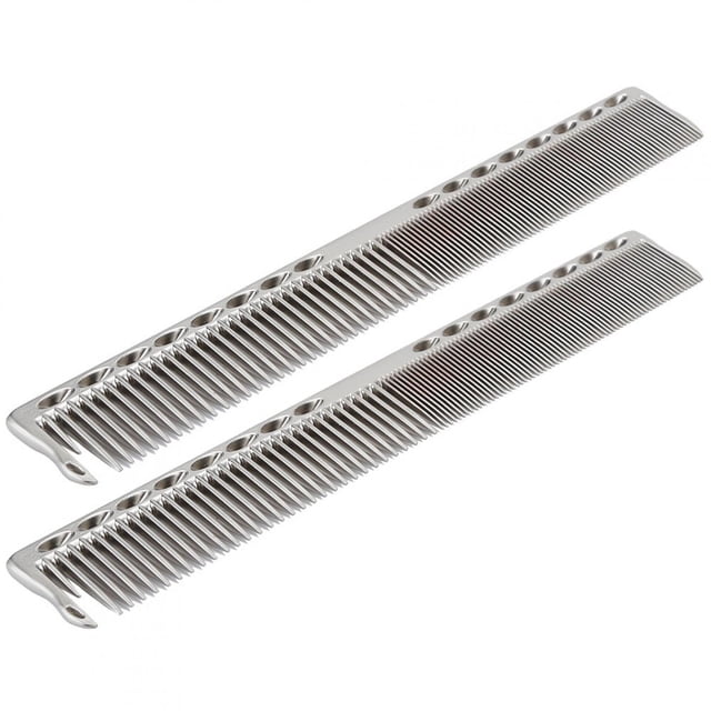 Peine de peluquería, 2 piezas Peine de acero inoxidable profesional Peine de acero inoxidable Peine para el cabello Funcionalidad versátil