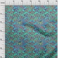 thumbnail image 2 of oneOone Cotton Poplin Twill Turquoise Blue Fabric Batik Craft Projects Decor Fabric Printed By The Yard 56 Inch Wide, 2 of 4