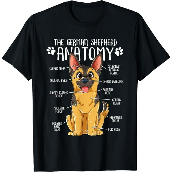 Funny Anatomy German Shepherd Dog Owner T-Shirt