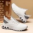 thumbnail image 6 of CORASUN Men's Casual Running Shoes - Breathable Flyknit Upper, Non-Slip & Shock-Absorbing PVC Sole Sneakers for Men & College Students on Daily Commute, Outdoor Walking & Gym Workout (Crisp White), 6 of 6
