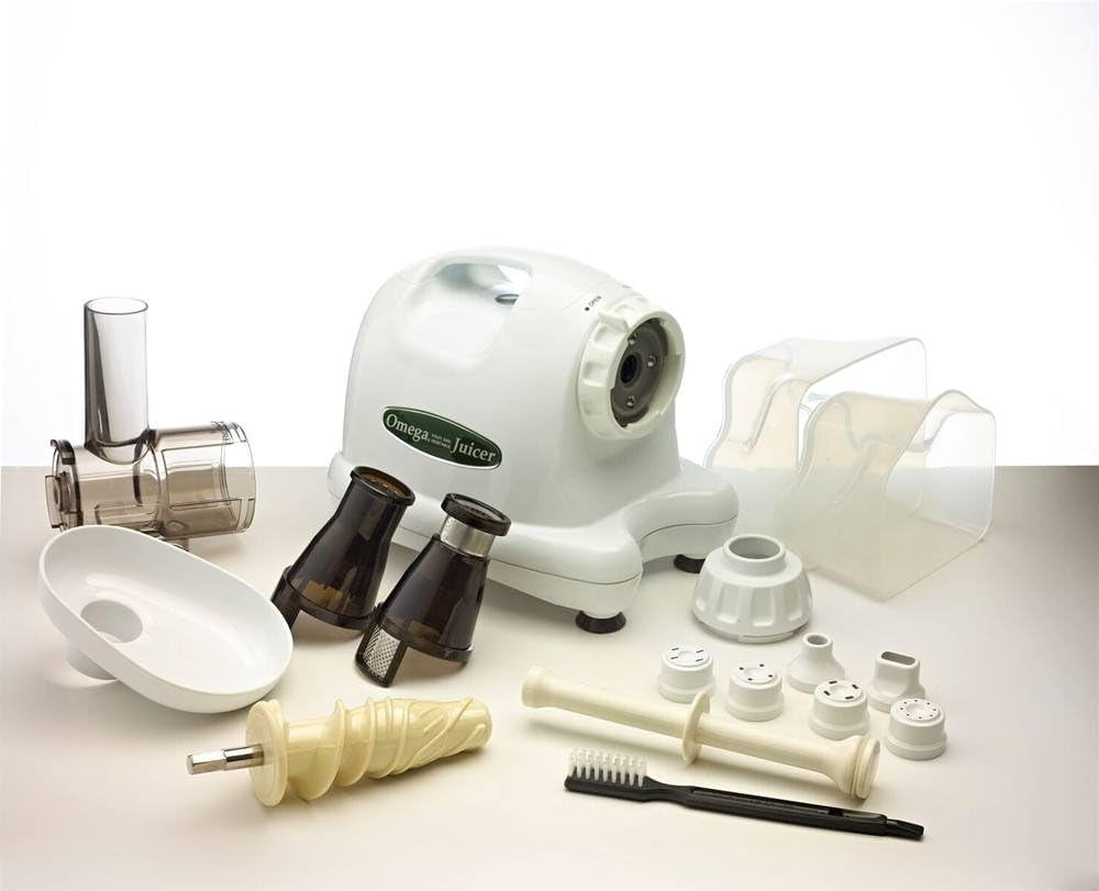 Restored Omega J8004x Nutrition Center Commercial Masticating Juicer, White (Refurbished)