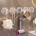 thumbnail image 5 of RUISINERY Pack of 10 Elegant Clear Adhesive Bathroom Hook Without Drilling Wall Hook for Kitchen Bathroom Storage, 5 of 7