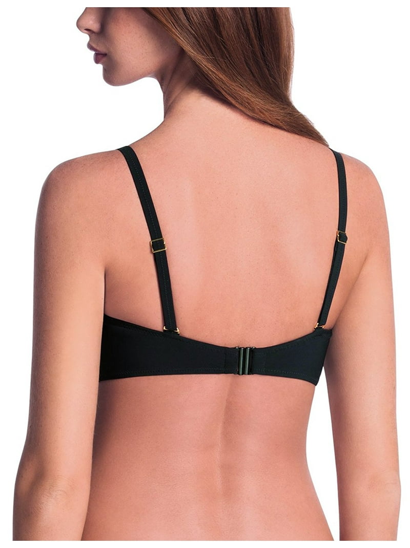 Rosa Faia Womens Cosima Underwired Bikini Top, 12C, Black