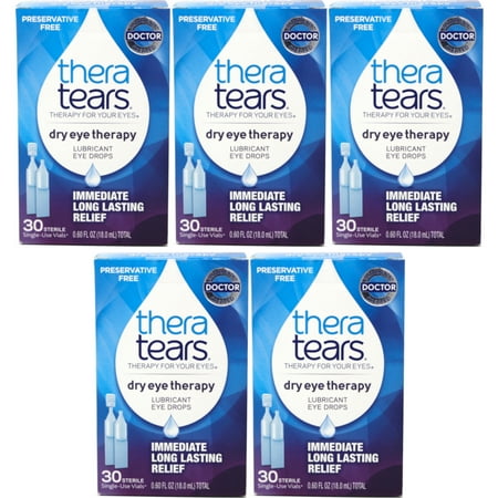 5 Pack - Thera Tears Lubricant Eye Drops, 30 Each