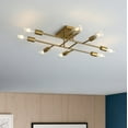 thumbnail image 2 of Aiwen 8-light Sputnik Semi-flush Mount Ceiling Lamp Gold Modern Chandelier with E26 Base, 2 of 8