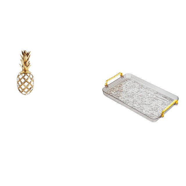 Bandeja de escultura de resina dorada, adorno para oficina, dormitorio, sala de estar, armario, chimenea, almacenamiento de joyas, regalo decorativo,