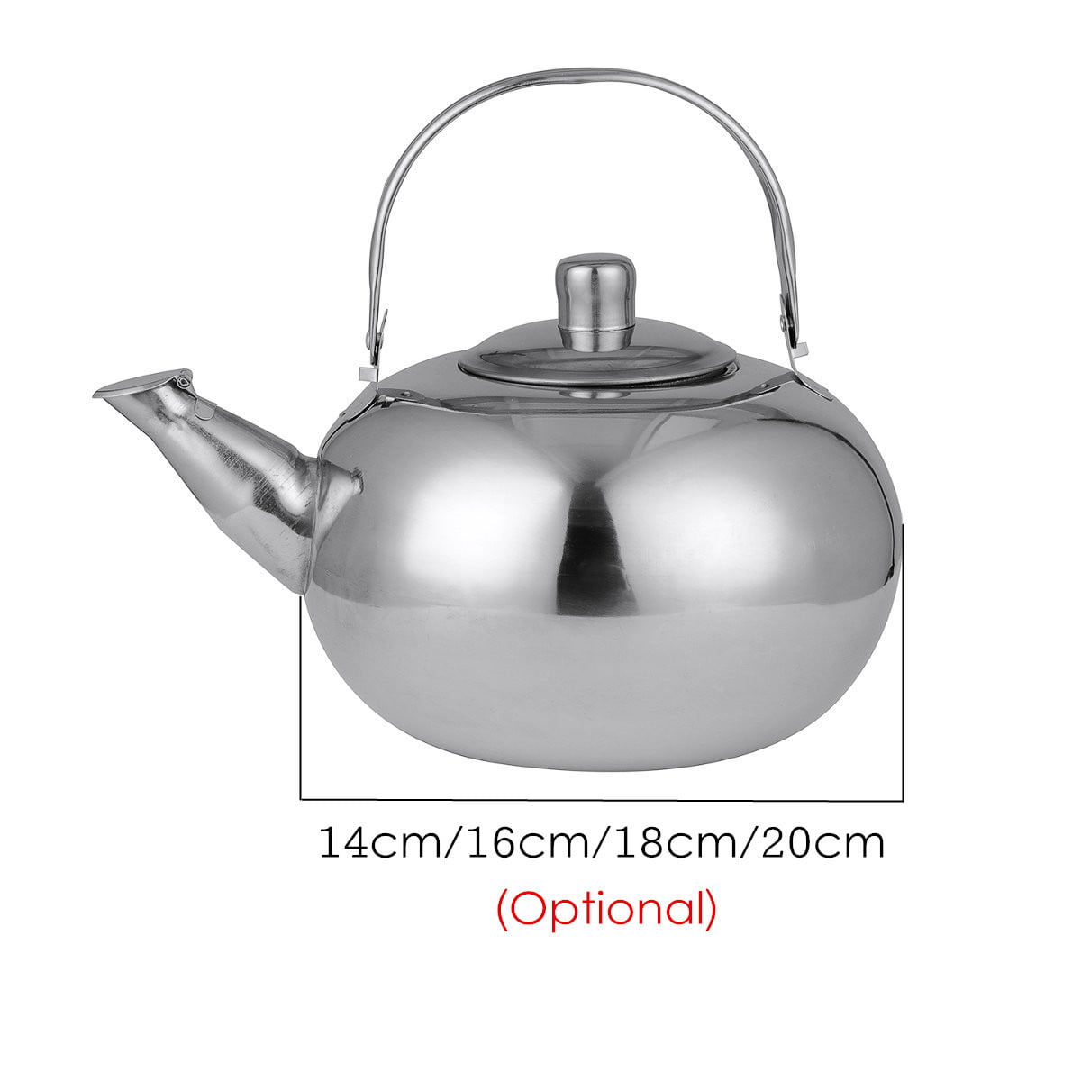 1.0/1.5/2.0/2.5L Stainless Steel Teapot Coffee Pot w/h Tea Leaf Infuser Filter 