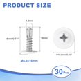thumbnail image 2 of Uxcell 30 Pcs M4.8x16mm Vis Autotaraudeuses Blanches pour Métal, Argent, 2 of 6
