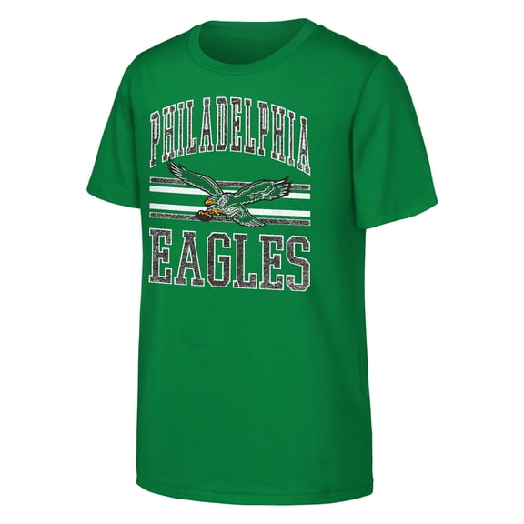 Youth Outerstuff  Kelly Green Philadelphia Eagles Thrift Style T-Shirt
