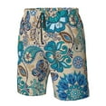 thumbnail image 5 of Disketp Men'S Swim Trunks Hawaiian Breathable Surf Beach Swimsuits Mesh Lining Beach Shorts With Pockets-Vintage Floral Butterflies, 5 of 9