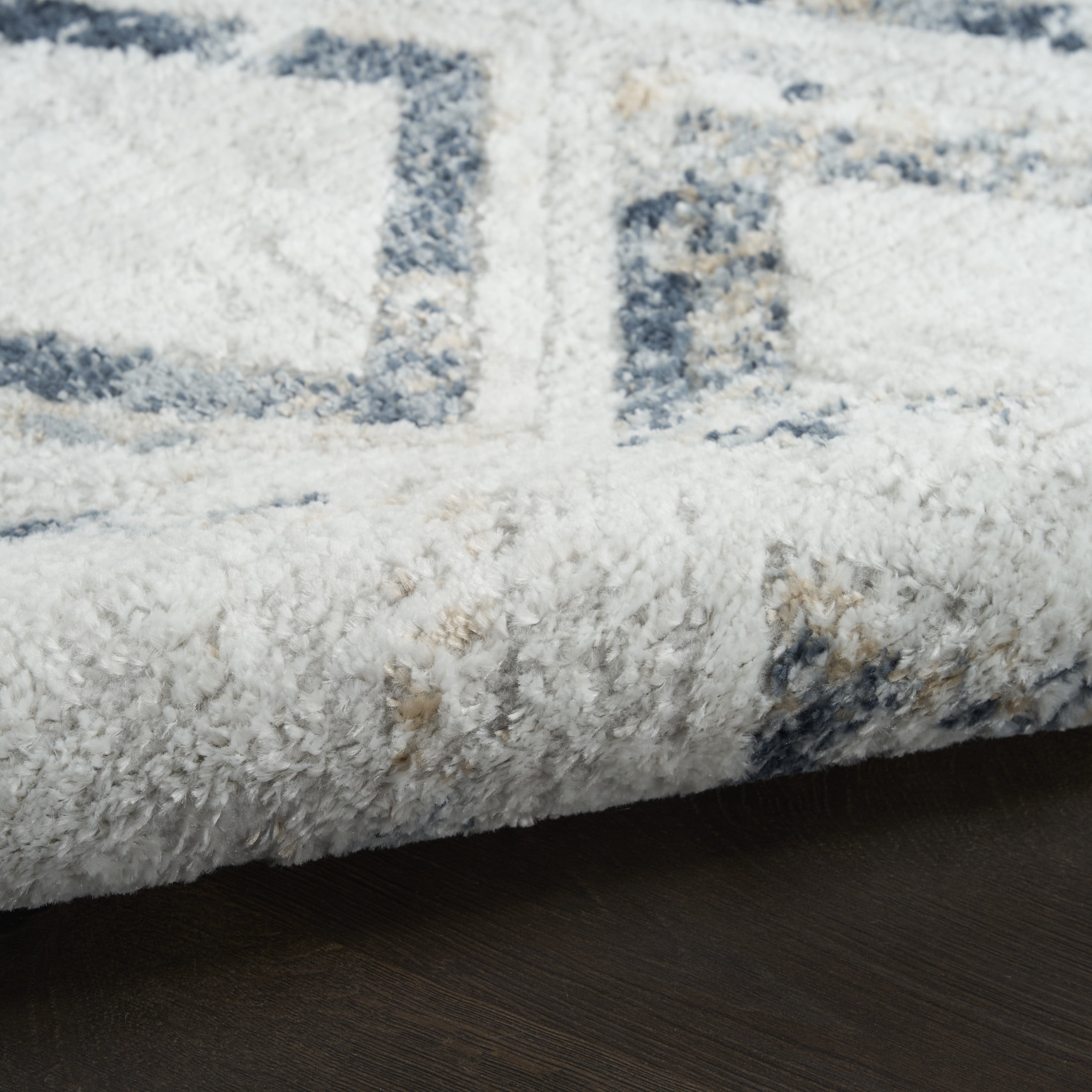 Nourison Dekor 4' x 6' Grey Navy Modern Indoor Rug