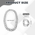 thumbnail image 2 of Plastic Chain Necklace, 35 Inch Hip Hop Rapper Chunky Chain Fake Thick Gold Chains Jewelry Party Costume Necklace Accessory for Men Women (Silver), 2 of 6