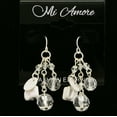 thumbnail image 4 of Mi Amore Drop-Dangle-Earrings Silver-Tone/White, 4 of 5