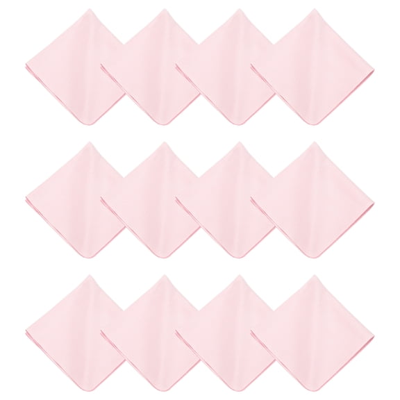 Uxcell 12Pcs Microfiber Cleaning Cloth for Glasses, 12x12inch Eyeglass Cleaning Cloth for Screens Cameras Cell Phones Electronics Lenses, Pink