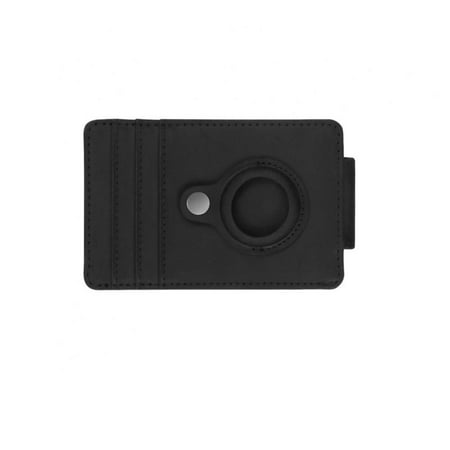 

Upgraded Version Leather Airtag Wallet Card Holder Anti-lost Protective Cover RFID Wallet Black