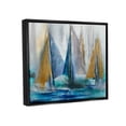 thumbnail image 4 of Stupell Industries Layered Sailboat Collage Graphic Art Jet Black Floating Framed Canvas Print Wall Art, Design by K. Nari, 4 of 6