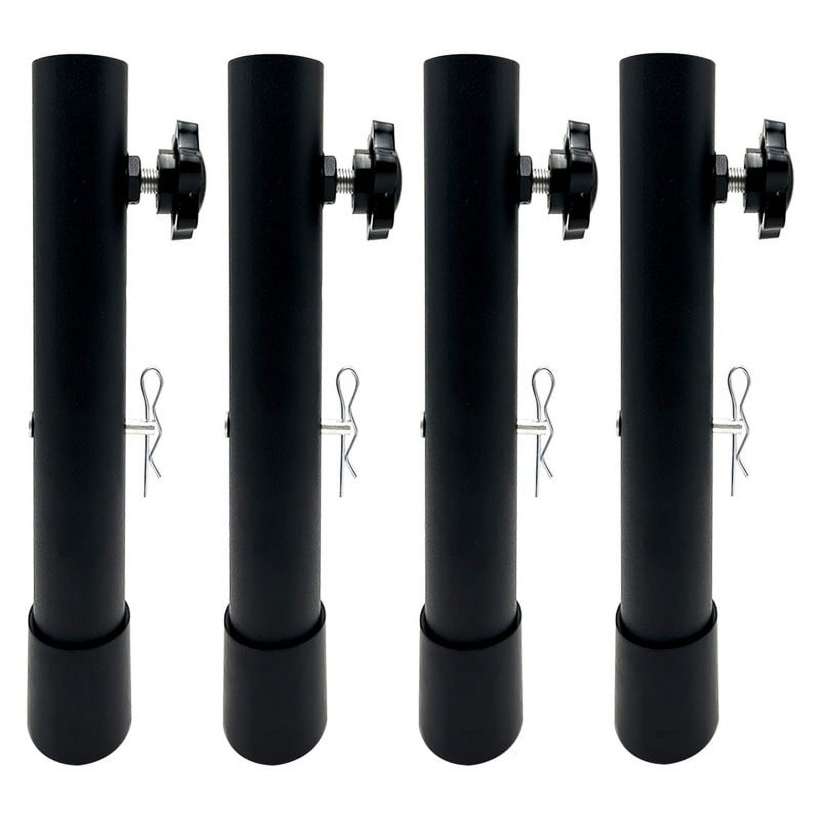 ShenMo 4 Pcs Rallonges de Pieds de Table Noires 20cm, Rallonges de Hauteur d'Établi de Table, Rallonges de Pieds de Table
