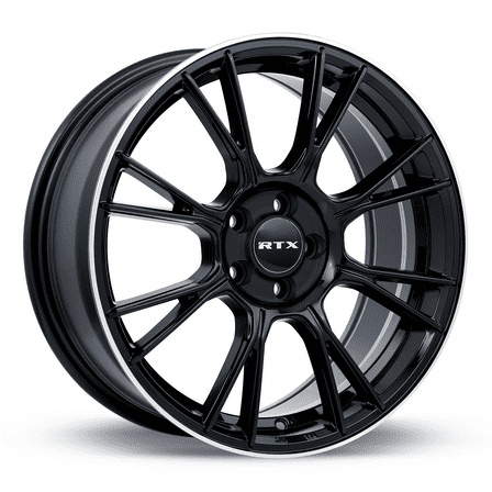 RTX Vapor 16x7 5x114.3 ET40 CB73.1 Black Machined Lip Wheel