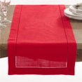 thumbnail image 1 of SARO 6301.R1690B 16 x 90 in. Rectangle Classic Hemstitch Border Table Runner  Red, 1 of 1