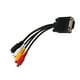 thumbnail image 1 of VGA SVGA A S-Video 3 Cable del Convergador Adaptador de TV AV Para Convertidor de audio de PC Contrada VGA sub-d Estándar, VGA A Cable 〔2 Paquete〕 VGA Masculino A S-Video 3, 1 of 7