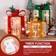 thumbnail image 4 of Ayieyill Set of 3 Christmas Lighted Gift Boxes, Christmas Decorations with Warm White Lights, Xmas Present Boxes Christmas Decor, 4 of 6