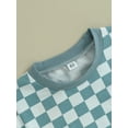 thumbnail image 5 of Hirigin Newborn Baby Boy Girl Clothes Checkered T-Shirt Bubble Romper Oversized Short Sleeve One-Piece Summer Outfit, 5 of 8