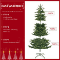 thumbnail image 6 of Alden Design 7.5FT Pre-Lit Artificial Christmas Tree with 550 LED Lights, Green, 6 of 8