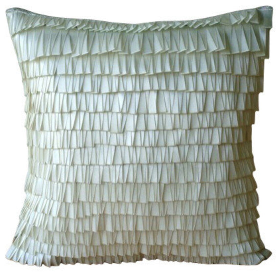 Ivory Accent Pillow, Geometric Pillow Cover, Pillow Cover 12x12 inch