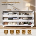 thumbnail image 2 of Aufeile Dresser for Bedroom, 6 Drawer Dresser & Chest of Drawers, 53" Modern Chest of Drawers with Curved Profile Design, Wood Dresser Storage Organizer for Adults, White, 2 of 8