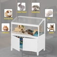 thumbnail image 2 of GDLF Hamster Cage with Storage Cabinet, Small Animal Habitat for Gerbil, Rat and Hedgehog, 2 of 8