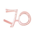 thumbnail image 1 of Gafas de sol decoradas con números y diamantes de imitación para cumpleaños, ideales para adultos. 70, 1 of 8