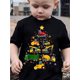 thumbnail image 2 of Boys' Casual Christmas Construction Truck Graphic T-Shirt - 100% Cotton Crew Neck Short Sleeve Tee with Applique, Summer Knit Fabric Top for Children 12 and Under, 2 of 6