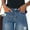 Azure Glow, variant on luvamia Denim Shorts for Women High Rise Ripped Jean Shorts Stretchy Folded Hem Hot Short Jeans, M, Fit Size 8 Size 10