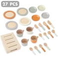 thumbnail image 4 of Dreamon Children's 14-Piece Wooden Play Kitchen Toy Set for Toddlers 3-7 Years, Neutral Color, 4 of 7