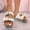 White, variant on Open Toe Platform Sandals for Women, Satin Rhinestone Slides with Double Buckle Strap, Lightweight Summer Casual Shoes